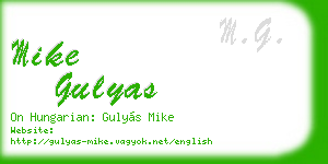 mike gulyas business card